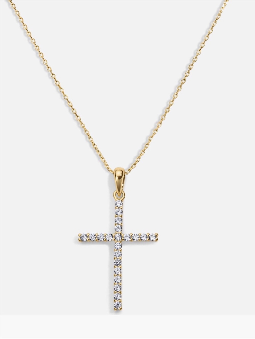 Electric Picks Dove Cubic Zirconia Cross Necklace